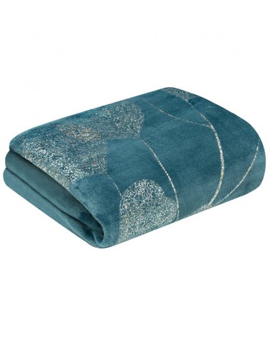 Koc pluszowy 150x200 Ginko 1 niebieski Eurofirany