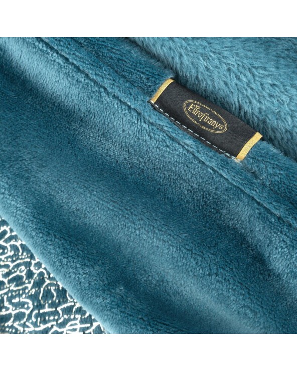 Koc pluszowy 150x200 Ginko 1 niebieski Eurofirany