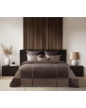 Koc bawełna 220x240 Elegant 4 brązowy/ciemnobeżowy Eurofirany