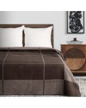 Koc bawełna 220x240 Elegant 4 brązowy/ciemnobeżowy Eurofirany