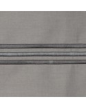Pościel satyna bawełniana 200x220 + 2x70x80 Haft 4 srebrna Eurofirany