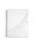 Prześcieradło wysokie polycotton 100x200x30 z gumką białe Eurofirany