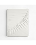 Prześcieradło wysokie polycotton 120x200x30 z gumką kremowe Eurofirany