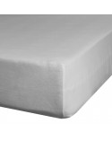 Prześcieradło wysokie polycotton 100x200x30 z gumką srebrne Eurofirany