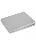 Prześcieradło wysokie polycotton 120x200x30 z gumką srebrne Eurofirany