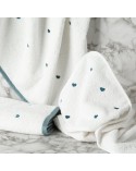 Ręcznik bawełna 70x140 Baby 58 biały/niebieski Eurofirany