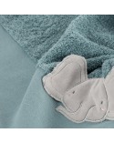 Okrycie kąpielowe bawełniane 100x100 Baby 59 niebieskie Eurofirany
