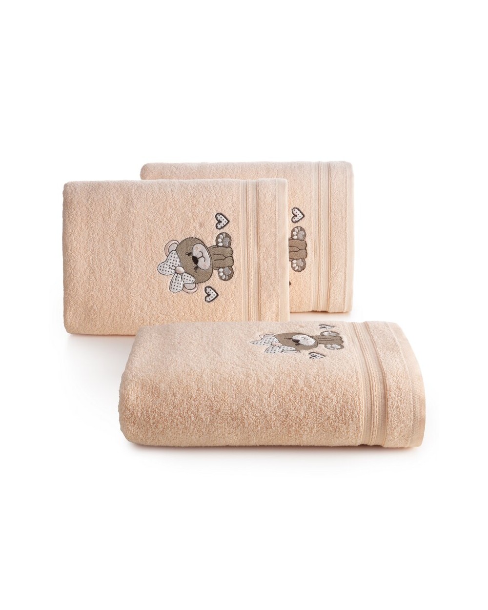 Okrycie kąpielowe bawełniane 100x100 Baby 65 jasnopomarańczowe Eurofirany