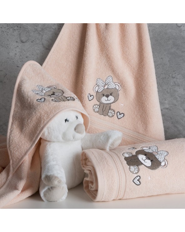 Okrycie kąpielowe bawełniane 100x100 Baby 65 jasnopomarańczowe Eurofirany
