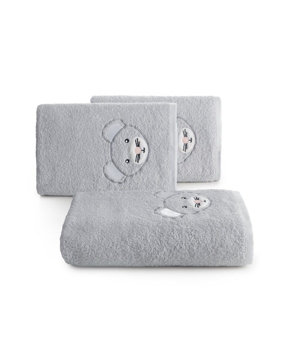 Okrycie kąpielowe bawełniane 100x100 Baby 71 srebrne Eurofirany
