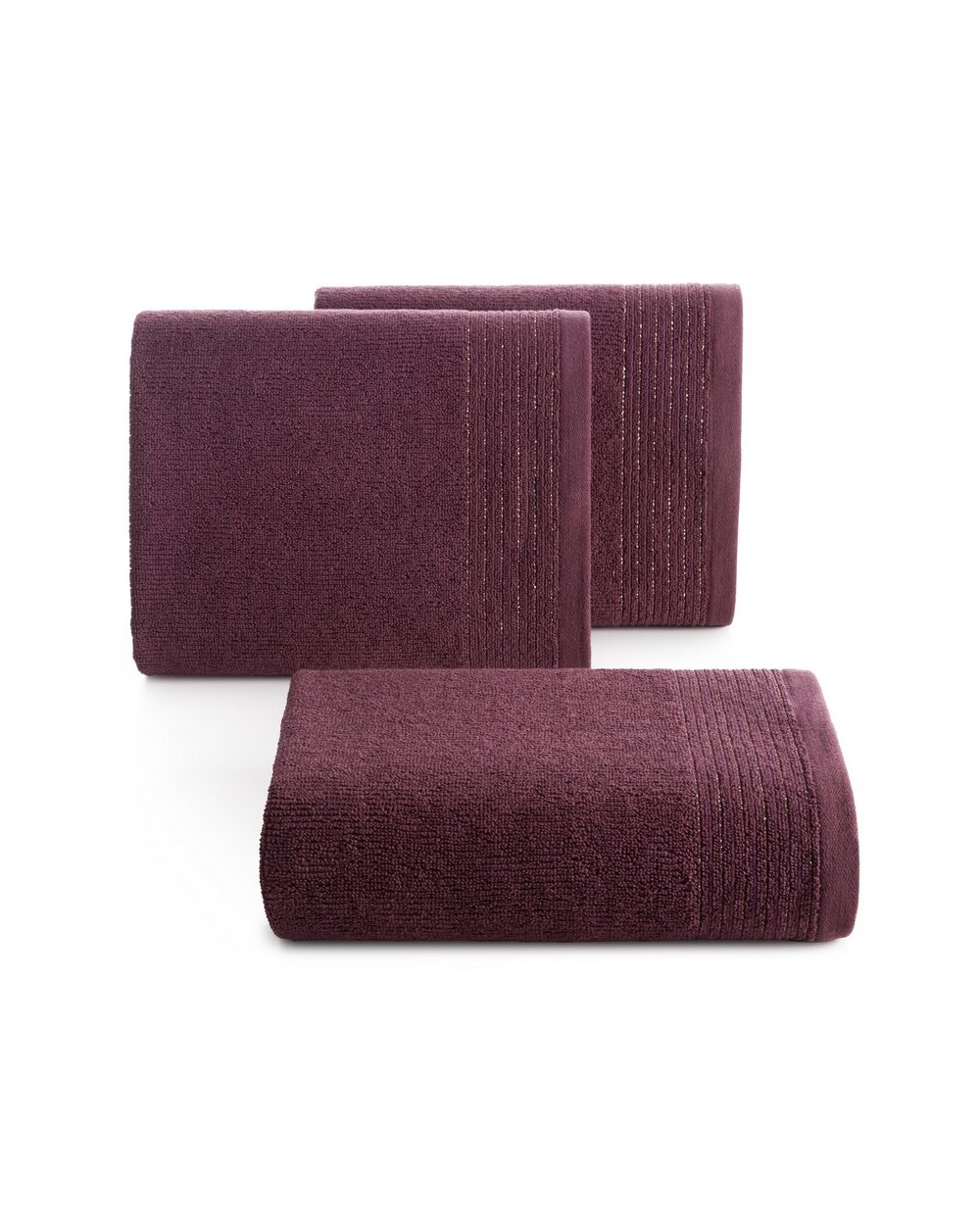 Ręcznik bawełna 70x140 Lari burgundowy Eurofirany