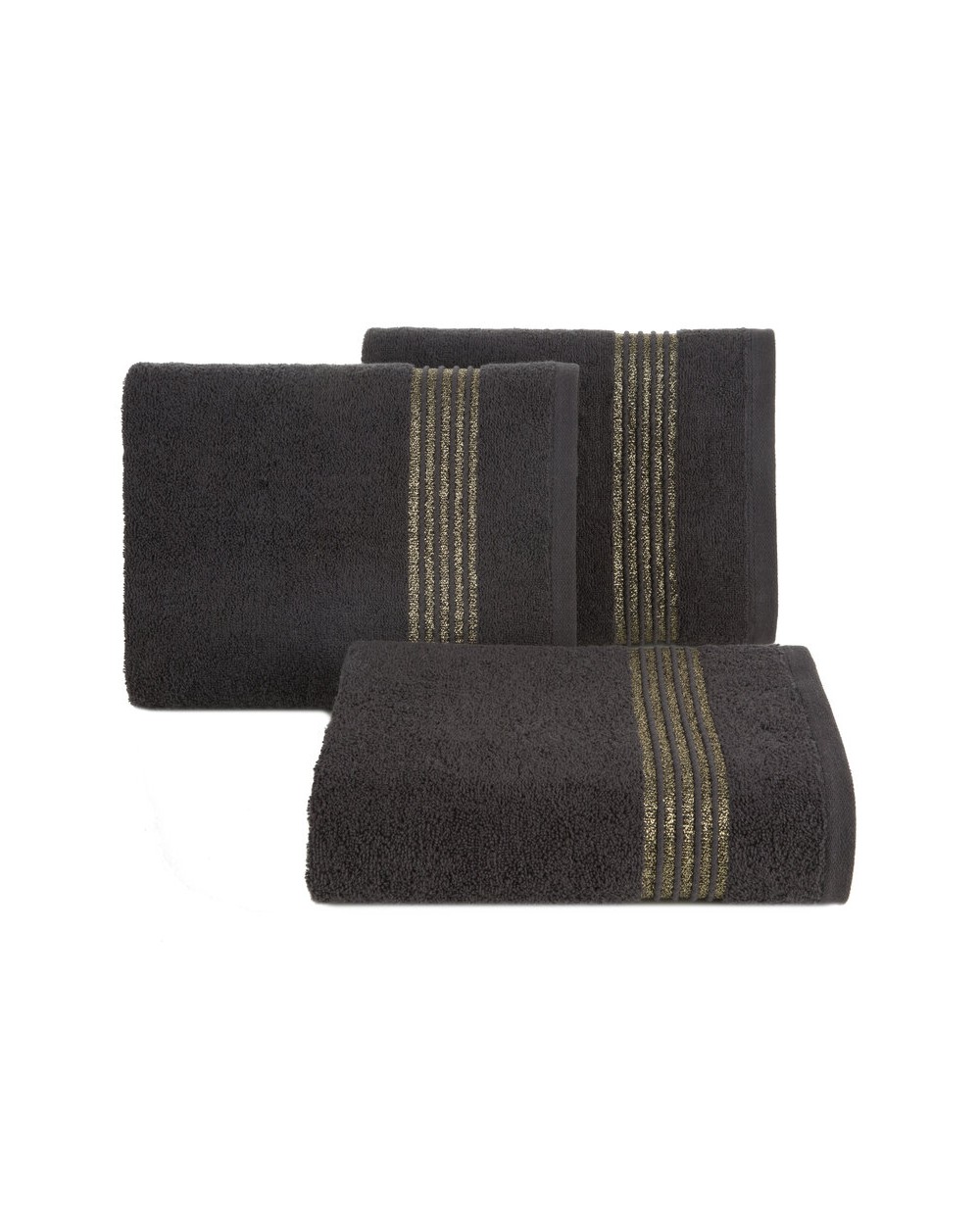 Ręcznik bawełna 30x50 Lila czarny Eurofirany