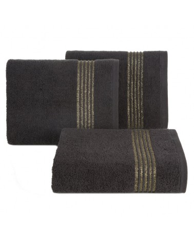 Ręcznik bawełna 70x140 Lila czarny Eurofirany