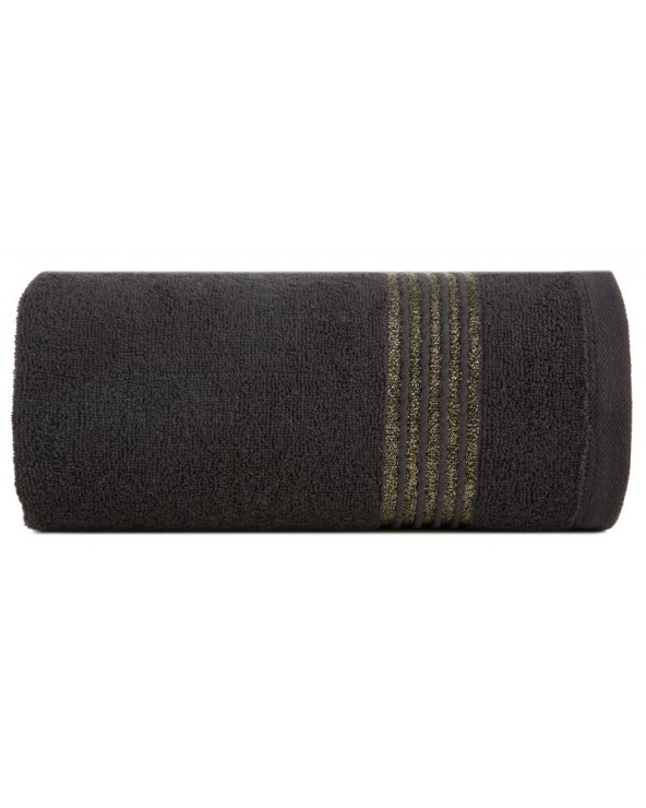 Ręcznik bawełna 70x140 Lila czarny Eurofirany