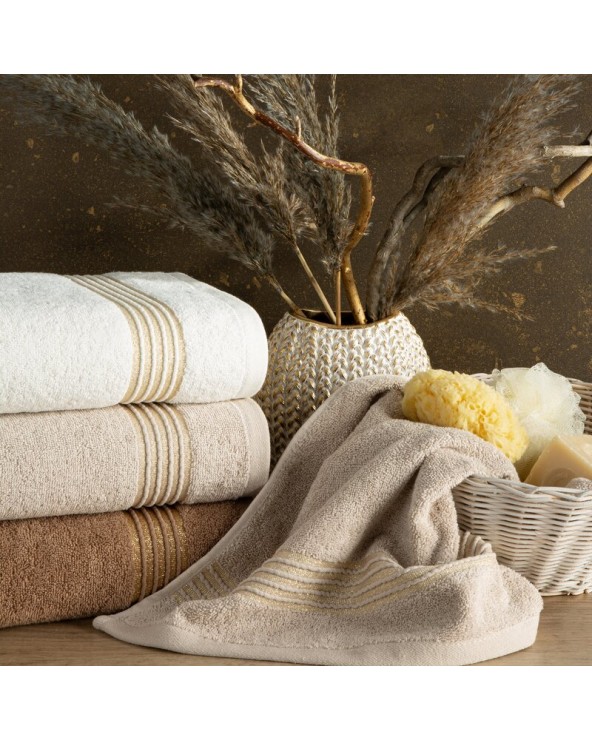 Ręcznik bawełna 70x140 Lila czarny Eurofirany