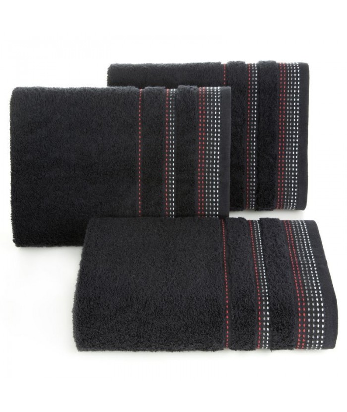 Ręcznik bawełna Pola 70x140 czarny Eurofirany Ręcznik bawełna Pola 70x140 czarny