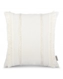 Poszewka z frędzlami 45x45 Boho 1 kremowa Eurofirany