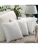 Poszewka velvet z falbaną 45x45 Brenda biała Eurofirany