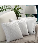 Poszewka velvet z falbaną 45x45 Brenda biała Eurofirany