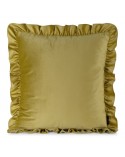 Poszewka velvet z falbaną 45x45 Brenda musztardowa Eurofirany