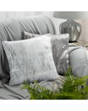 Poszewka velvet 45x45 Elise biała/srebrna Eurofirany