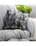 Poszewka velvet 45x45 Elise biała/srebrna Eurofirany