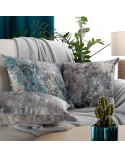 Poszewka velvet 45x45 Ester srebrna Eurofirany