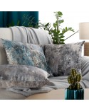 Poszewka velvet 45x45 Ester turkusowa Eurofirany