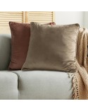 Poszewka velvet 60x60 Gaja 2 beżowa Eurofirany