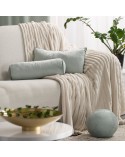 Poduszka dekoracyjna velvet 30x50 Gaja 3 jasnomiętowa Eurofirany