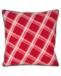 Poszewka świąteczna 45x45 Grid czerwona Eurofirany