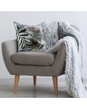 Poszewka velvet 45x45 Malibu biała/srebrna Eurofirany