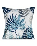 Poszewka velvet 45x45 Malta granatow/srebrna Eurofirany