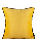 Poszewka velvet 40x40 Mel musztardowa/czarna Eurofirany