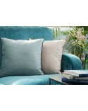Poszewka velvet 40x40 Mel musztardowa/czarna Eurofirany