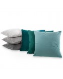 Poszewka velvet 45x45 Milo granatowa Eurofirany