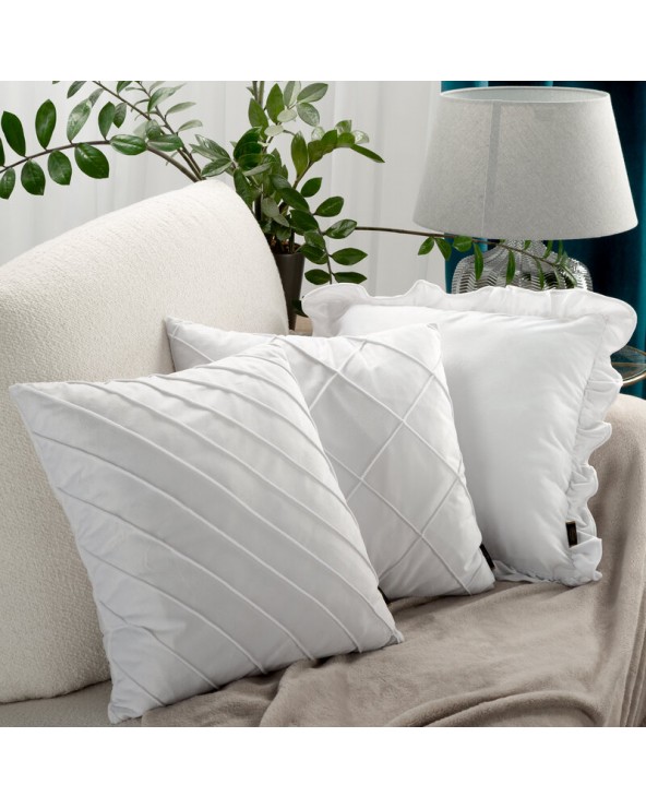 Poszewka velvet 45x45 Nala 3 biała Eurofirany