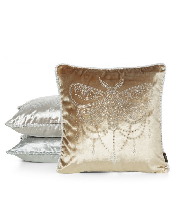 Poszewka velvet 40x40 Royal 8 ciemnobeżowa Eurofirany