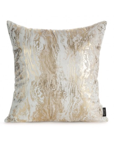 Poszewka velvet 45x45 Sofi kremowa/stalowa Eurofirany
