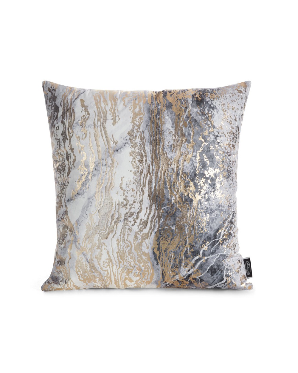 Poszewka velvet 45x45 Sofi srebrna/stalowa Eurofirany
