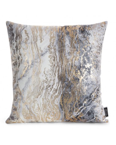 Poszewka velvet 45x45 Sofi srebrna/stalowa Eurofirany