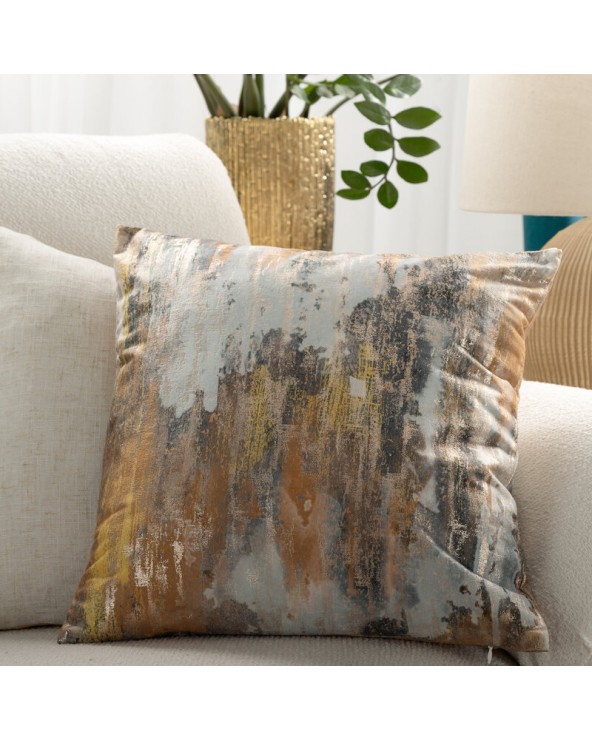 Poszewka velvet 45x45 Tina musztardowa Eurofirany