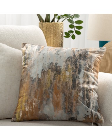 Poszewka velvet 45x45 Tina musztardowa Eurofirany