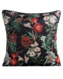 Poszewka velvet 45x45 Velvet 102 czarna/zielona Eurofirany