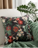 Poszewka velvet 45x45 Velvet 102 czarna/zielona Eurofirany