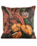 Poszewka velvet 45x45 Velvet 104 czarna/pomarańczowa Eurofirany