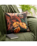 Poszewka velvet 45x45 Velvet 104 czarna/pomarańczowa Eurofirany