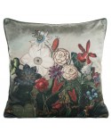 Poszewka velvet 45x45 Velvet 106 zielona/czerwona Eurofirany