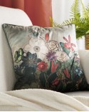 Poszewka velvet 45x45 Velvet 106 zielona/czerwona Eurofirany