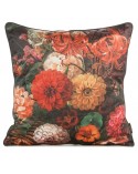 Poszewka velvet 45x45 Velvet 110 ciemnozielona/pomarańczowa Eurofirany